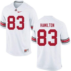 Men's Ohio State Buckeyes #83 Cormontae Hamilton White Nike NCAA College Football Jersey January BLN2744PI